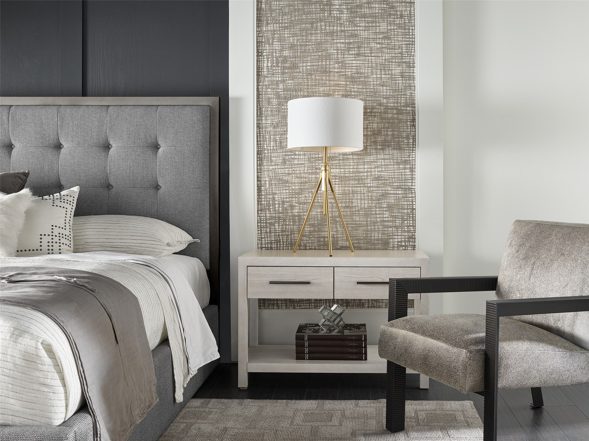 MODERN TWO DRAWER NIGHTSTAND - Image 2