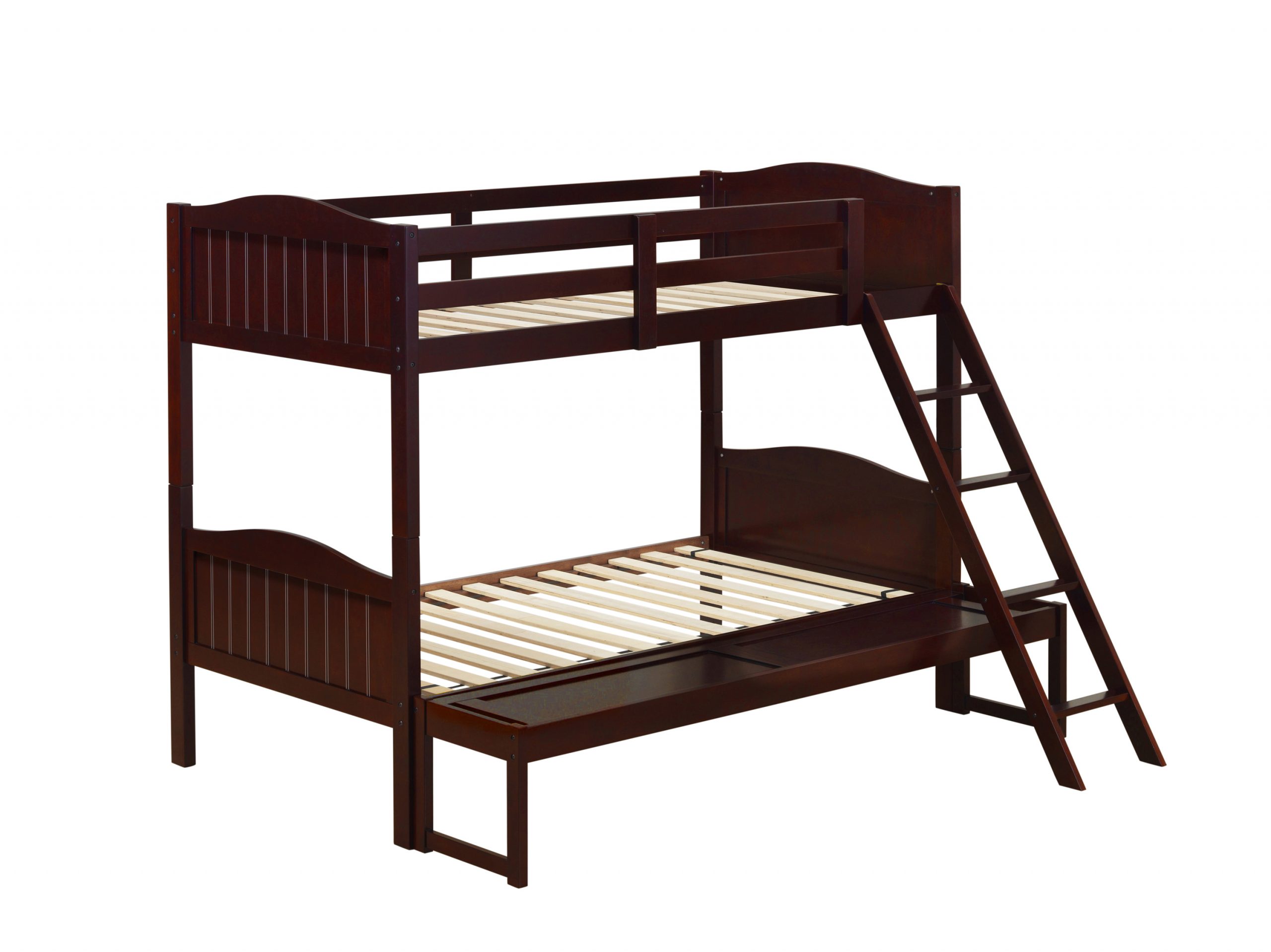Littleton Twin/Full Bunk Bed With Ladder Espresso - Image 2