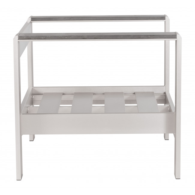 Cosmopolitan Arm Chair (Frame only) Brushed Aluminum - Image 2
