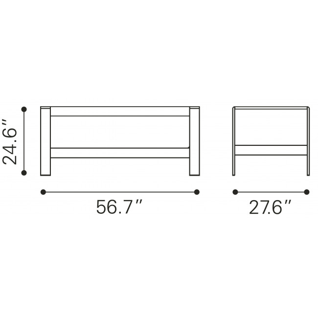 Cosmopolitan Sofa (Frame only) Brushed Aluminum - Image 8