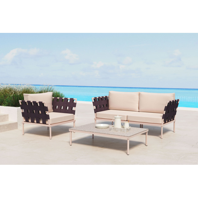 Glass Beach Armside/Backrest Taupe & Brown - Image 6