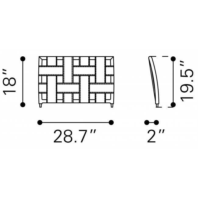 Glass Beach Armside/Backrest Taupe & Brown - Image 7