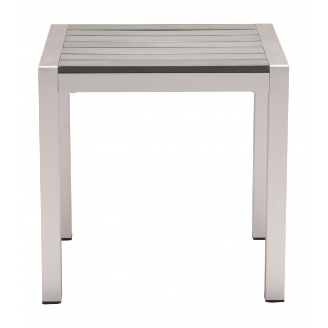 Cosmopolitan Side Table Brushed Aluminum - Image 4