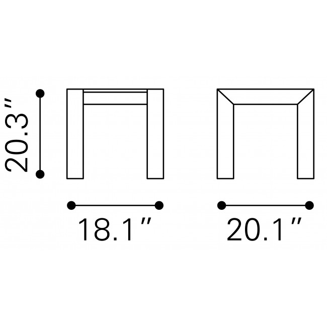 Cosmopolitan Side Table Brushed Aluminum - Image 3