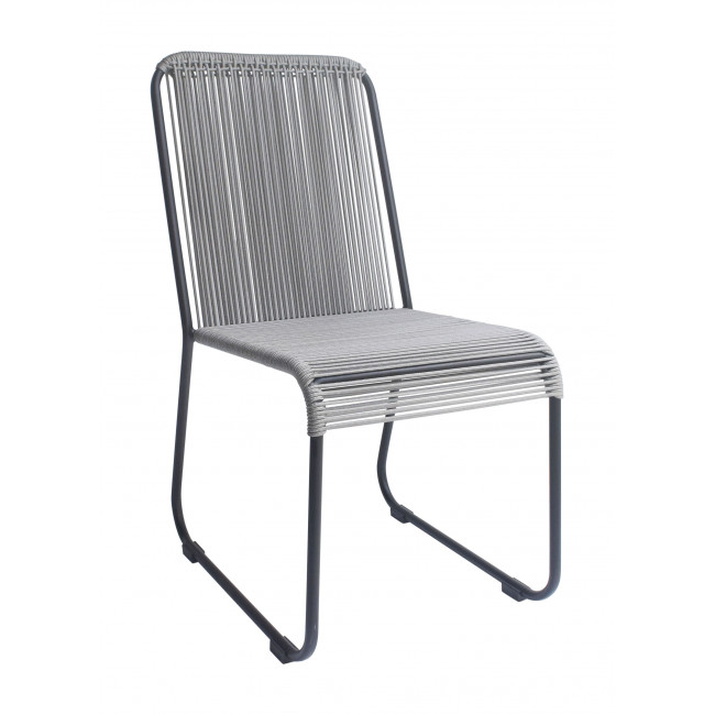 Drew Dining Chair Black & Dark Gray