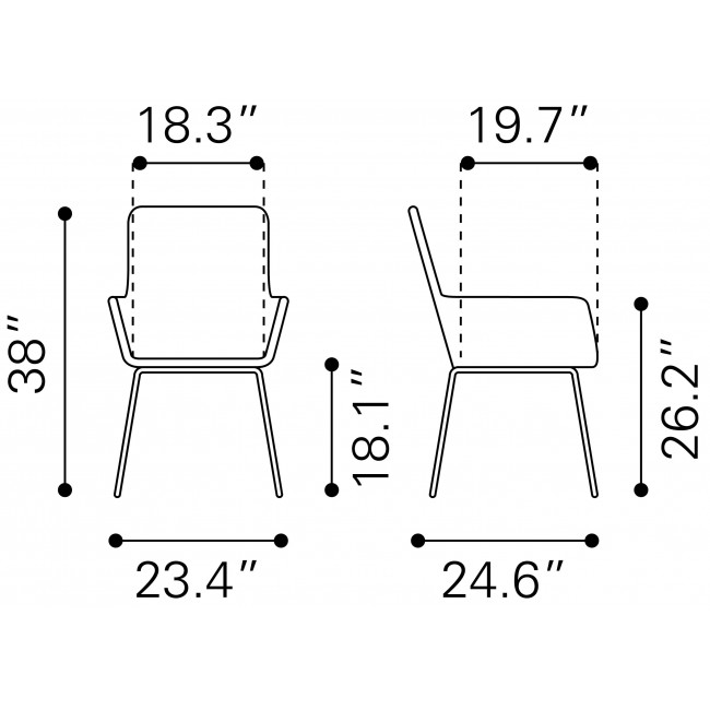 Lyon Dining Chair Black - Image 10