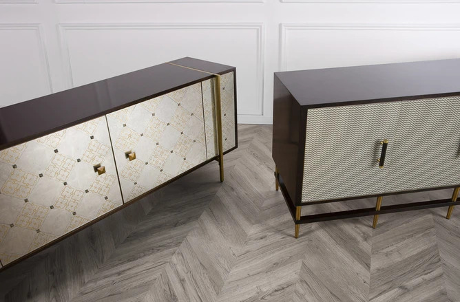 Herringbone Credenza - 4 Door - Image 11