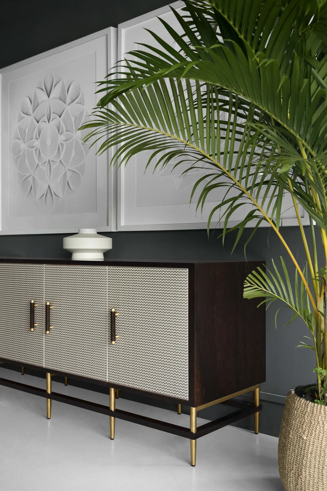 Herringbone Credenza - 4 Door - Image 10