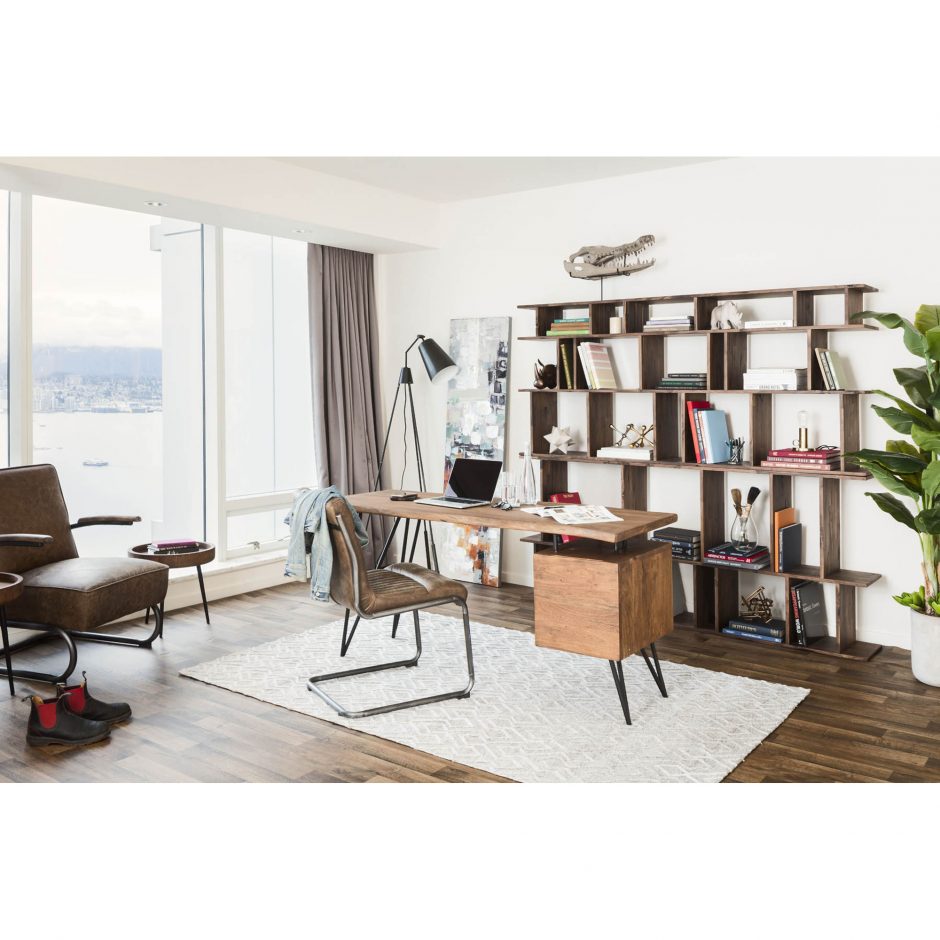 PERTH CLUB CHAIR GRAZED BROWN LEATHER - Image 8