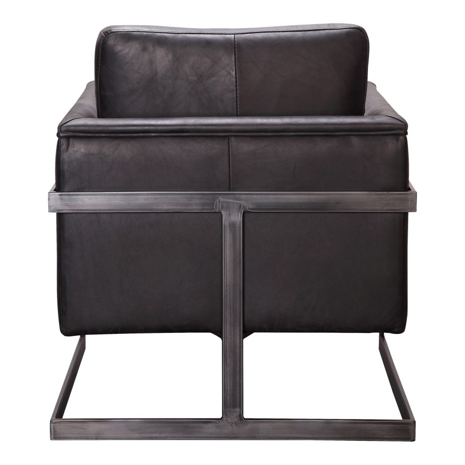 LUXLEY CLUB CHAIR ONYX BLACK LEATHER - Image 3