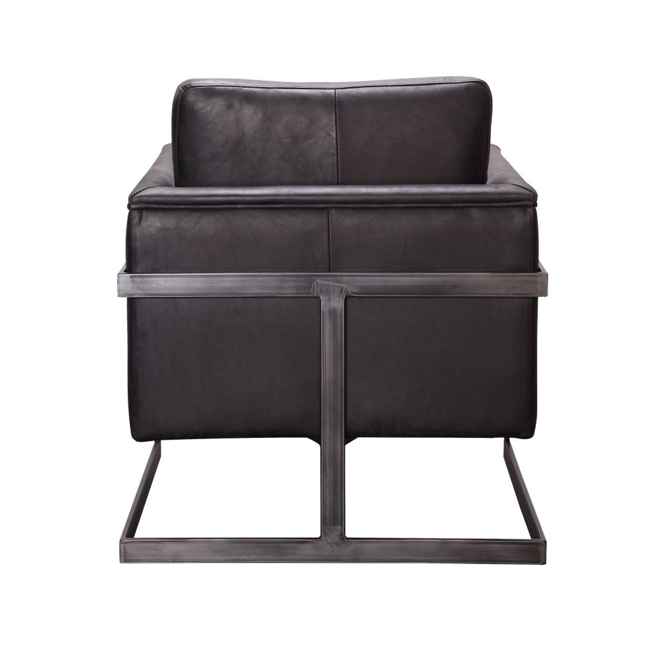 LUXLEY CLUB CHAIR ONYX BLACK LEATHER - Image 4