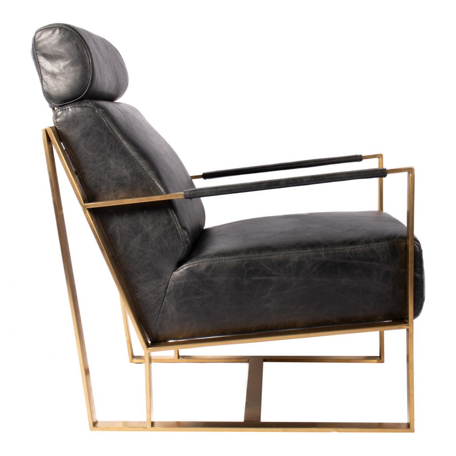 PARADISO CHAIR ONYX BLACK LEATHER - Image 3
