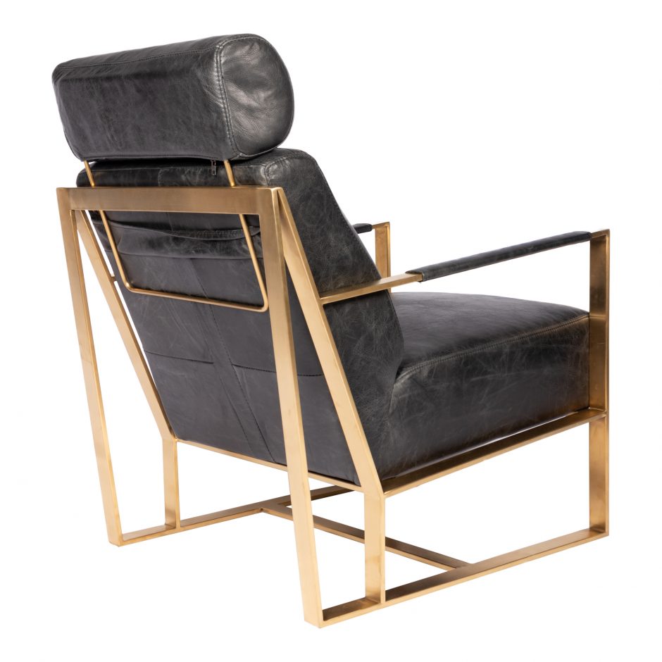 PARADISO CHAIR ONYX BLACK LEATHER - Image 4