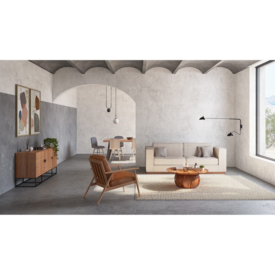 HARPER LEATHER LOUNGE CHAIR TAN - Image 7