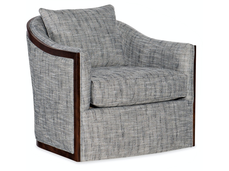 Coco Exposed Wood Swivel Chair