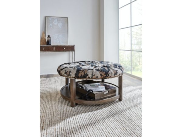 Harlow Round Tufted Ottoman - Image 3