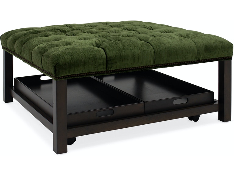 Henri Square Tufted Tray Ottoman
