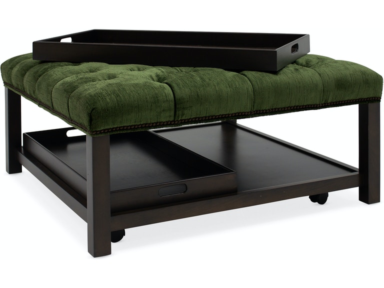 Henri Square Tufted Tray Ottoman - Image 2