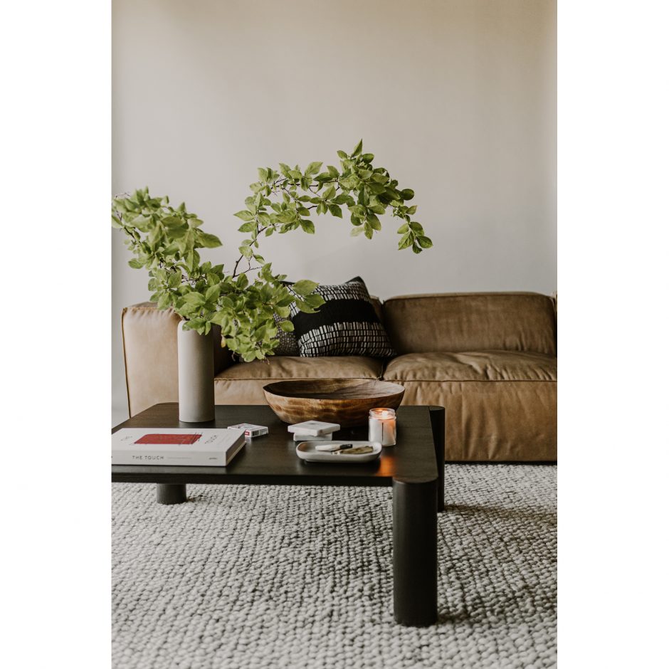 Post Coffee Table Black Oak - Image 12