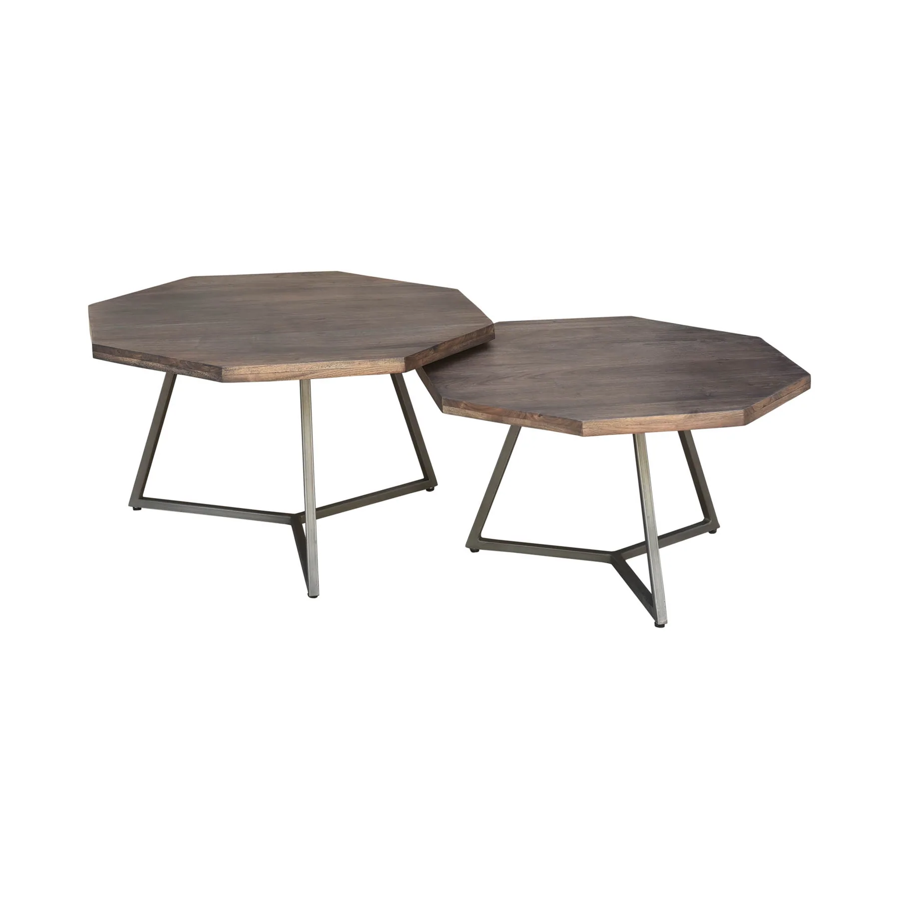 LOFT OCTAGON NESTING COFFEE TABLE, SET OF 2 - VINEGAR