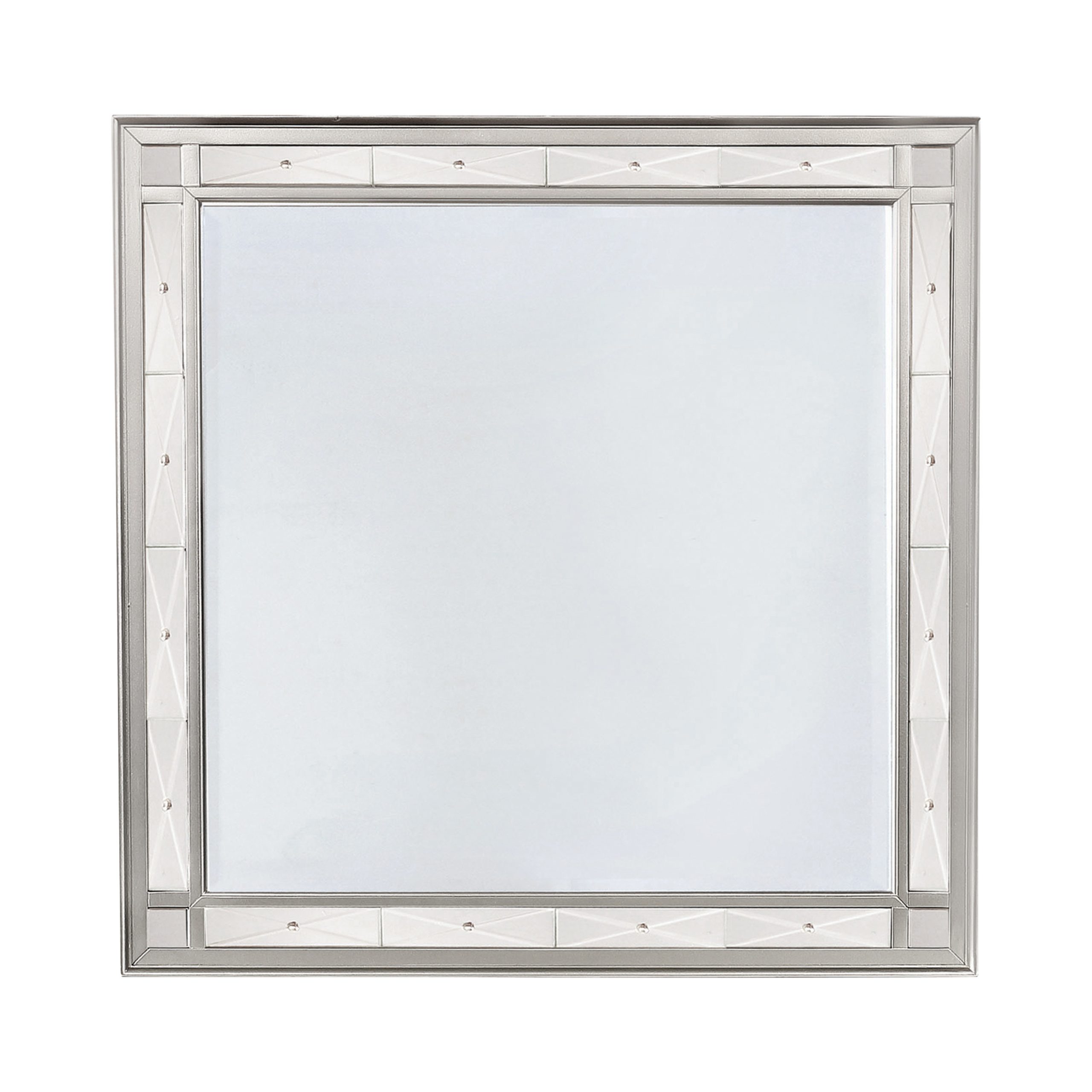 Leighton Full Panel Bed With Mirrored Accents Mercury Metallic - Image 4