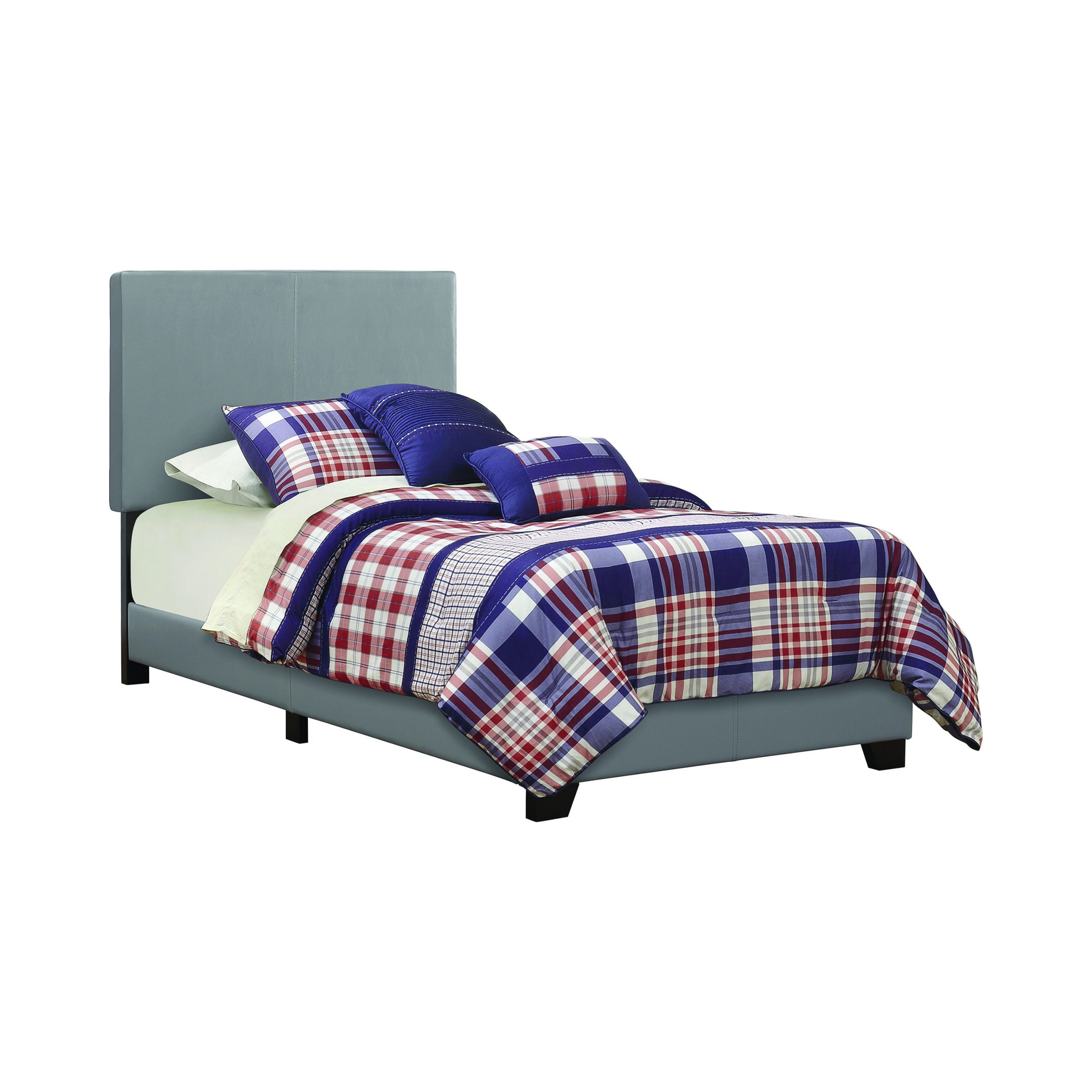 Dorian Upholstered Twin Bed Grey Domicile Furniture