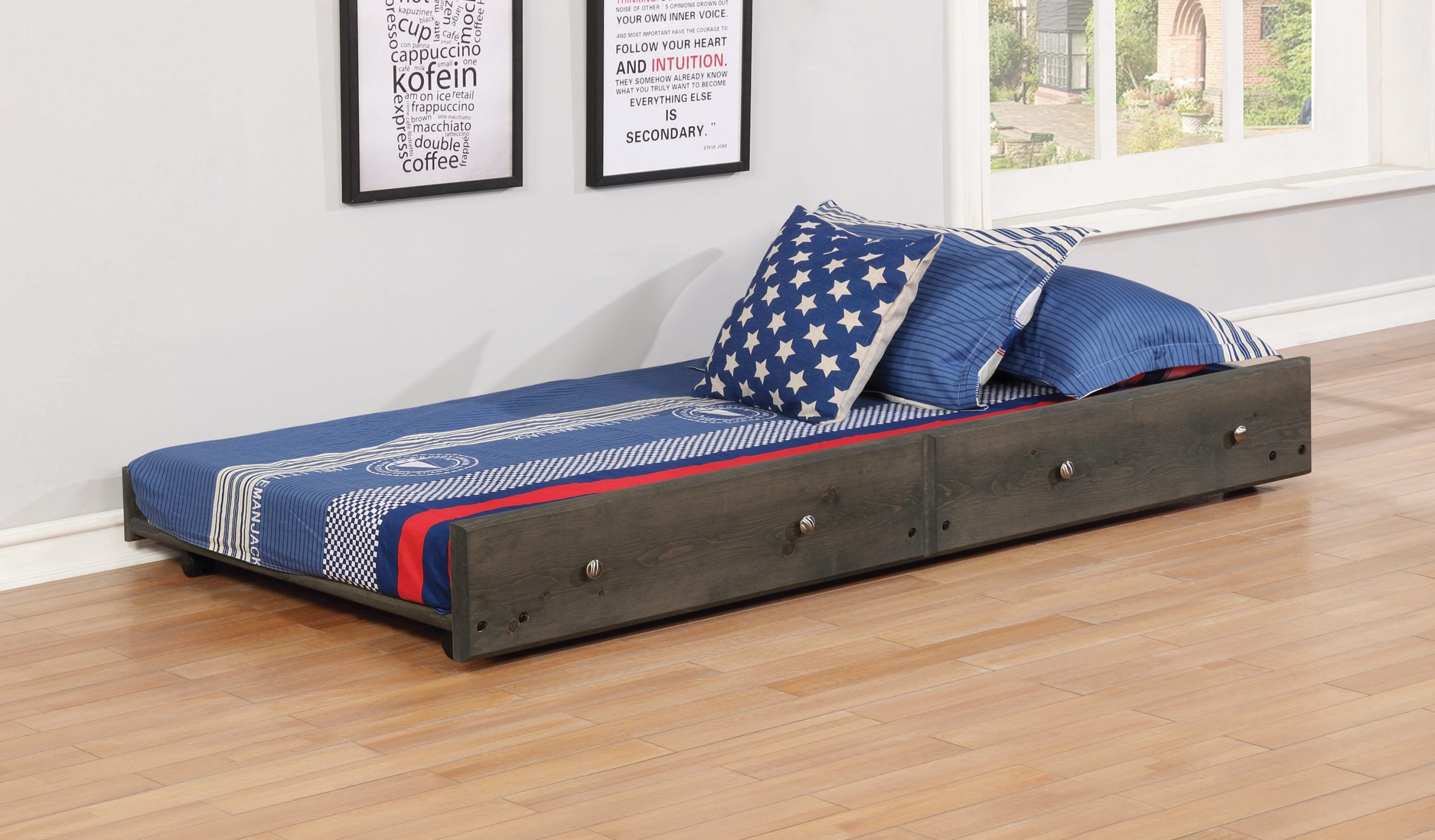 Wrangle Hill Trundle With Bunkie Mattress Gun Smoke - Image 8