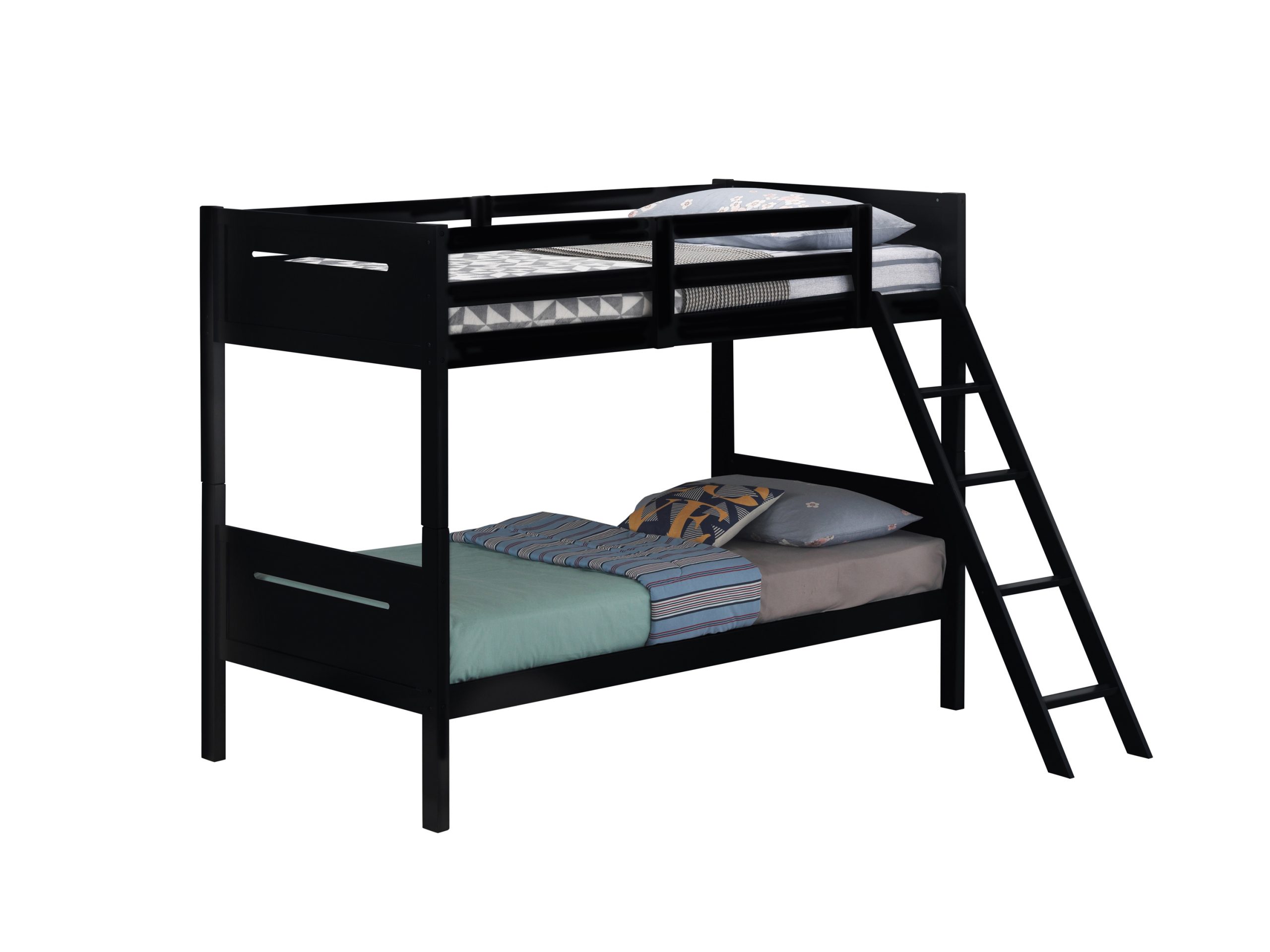 Littleton Twin/Twin Bunk Bed Black Domicile Furniture