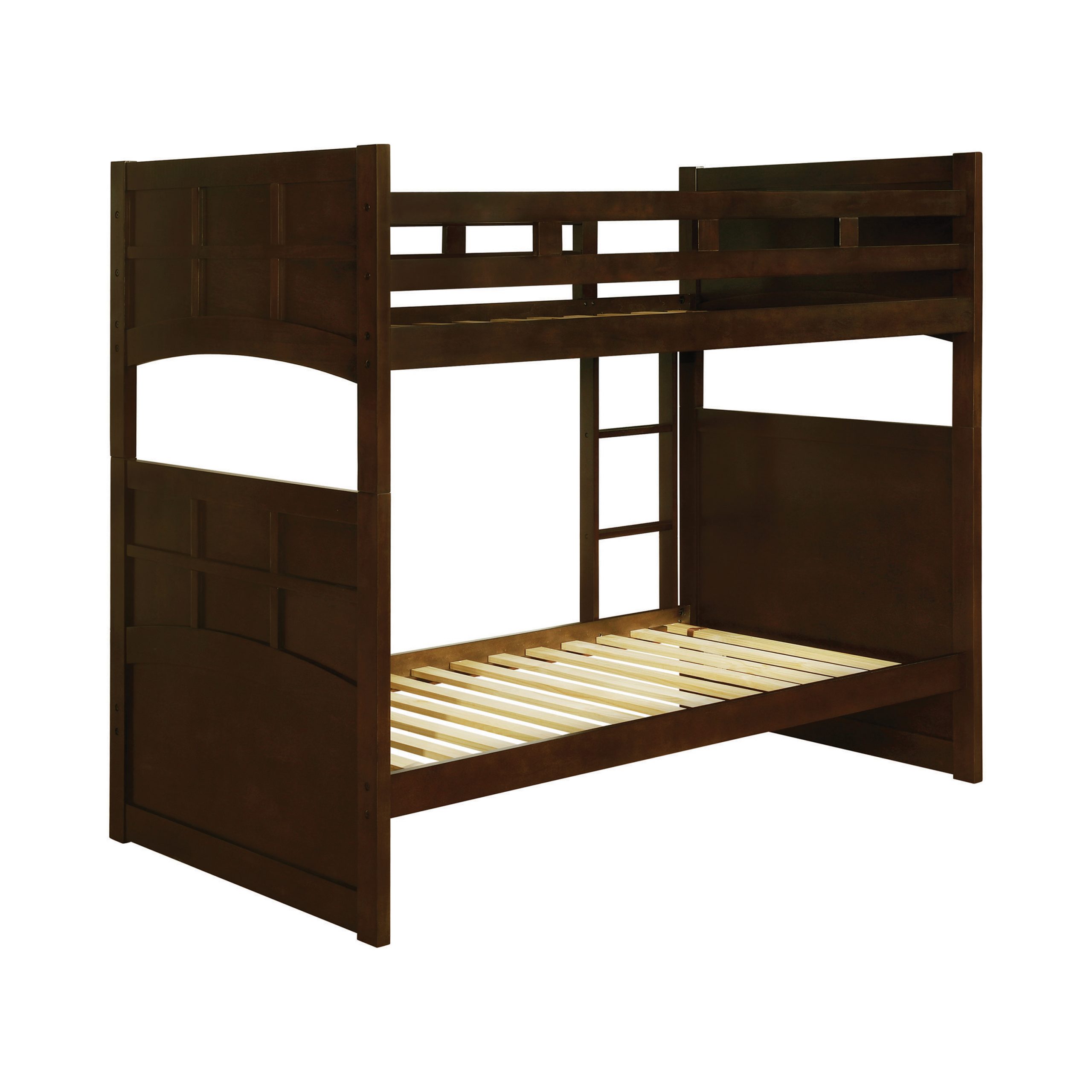 Jasper Twin Over Twin Bunk Bed With Ladder Cappuccino - Image 2