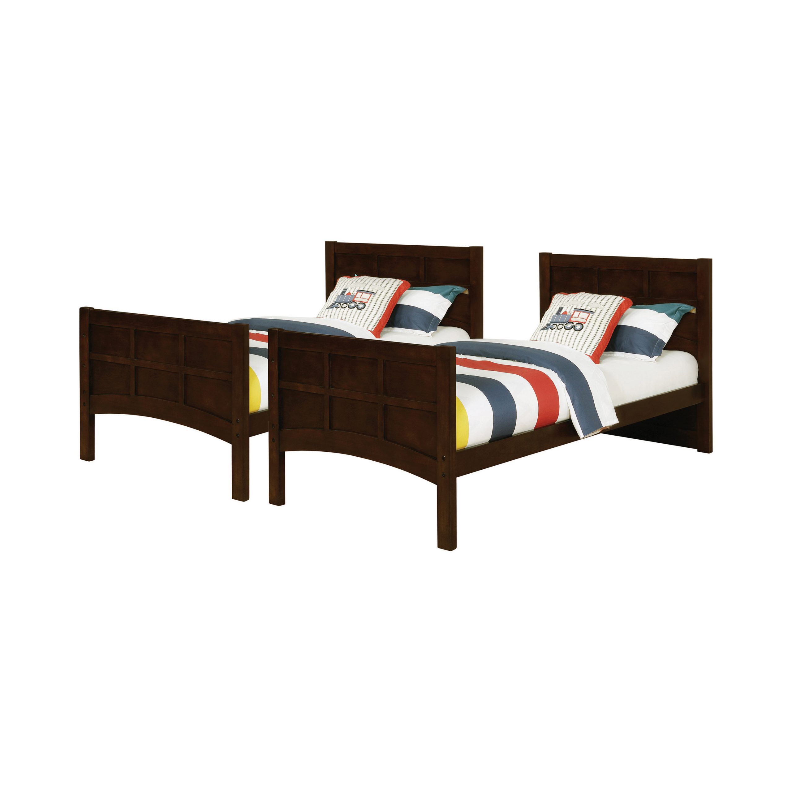 Jasper Twin Over Twin Bunk Bed With Ladder Cappuccino - Image 3