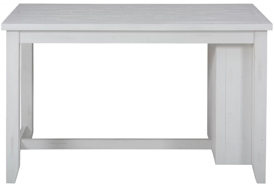 RECLAIMED PINE COUNTER HEIGHT TABLE WITH 3 SHELF STORAGE - Image 2