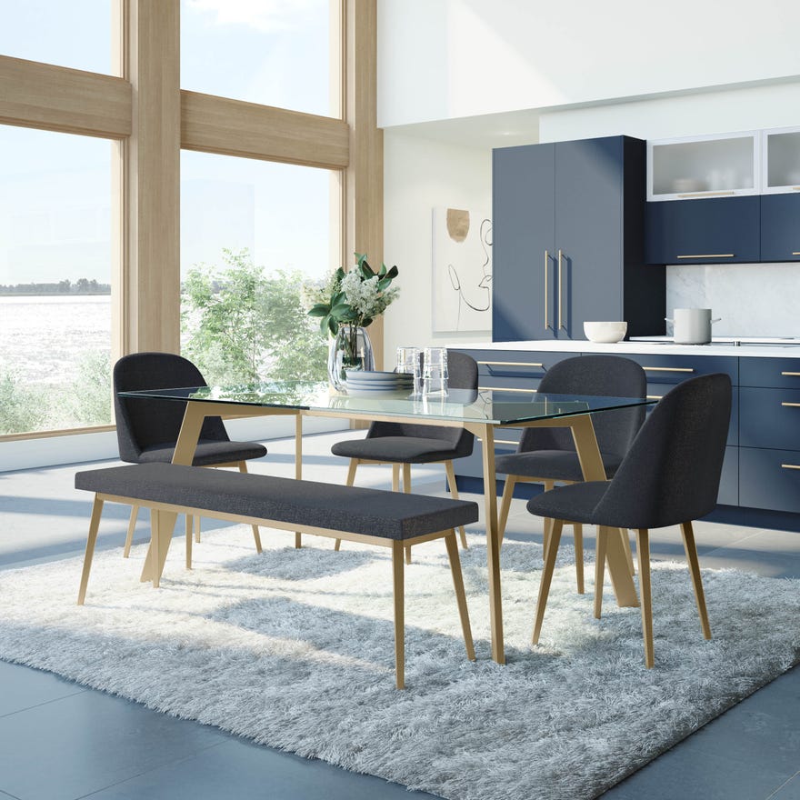 Lidya Italian porcelain on glass - Statuario marble finish Table 40'' x 72'' - Image 10